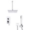 Ceiling Rain Shower System with Handheld, Rain Shower Head, Shower Faucet Set